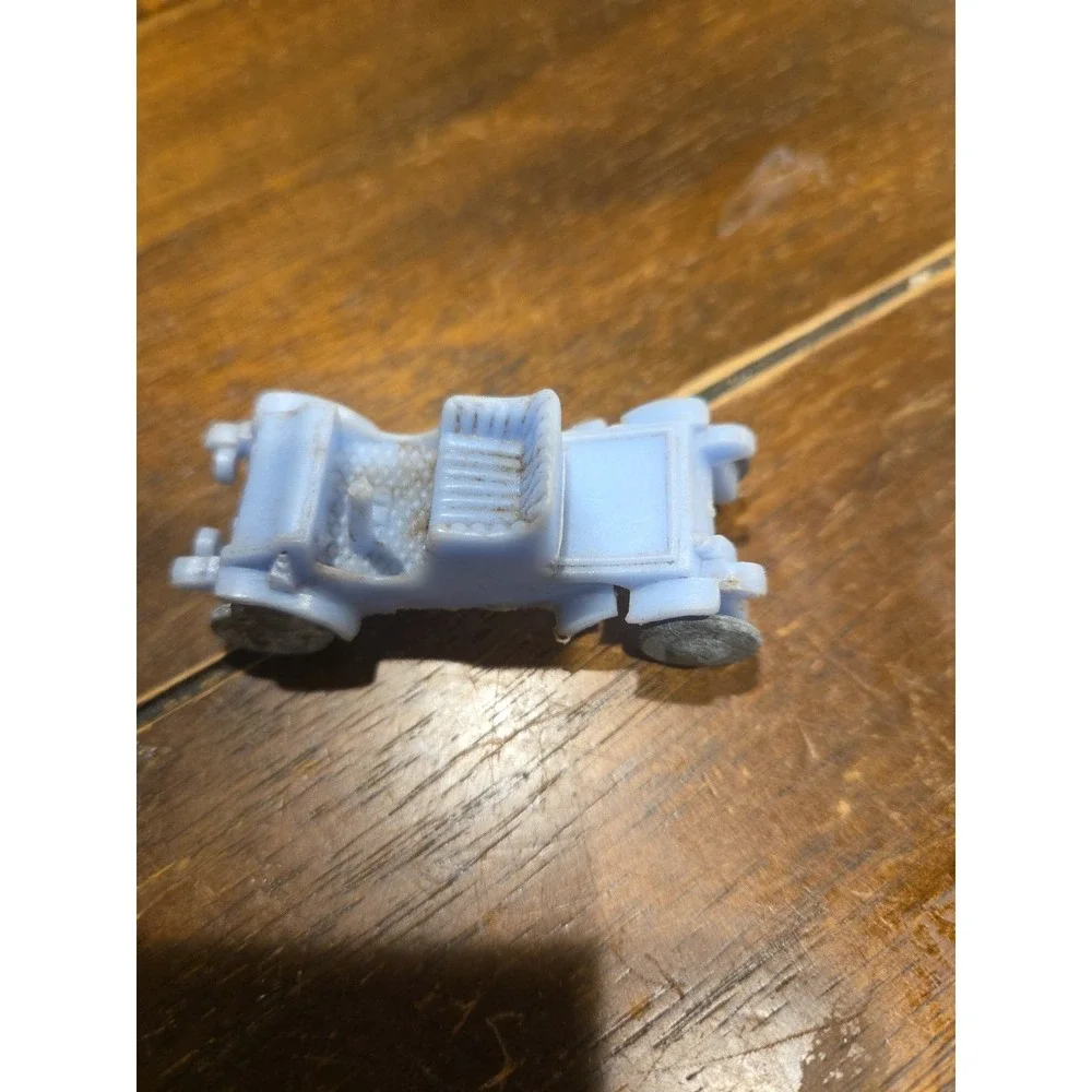 2 Marx Disneyland Playset Main Street OLDTIME CAR Antique Style Vehicle Blue VTG